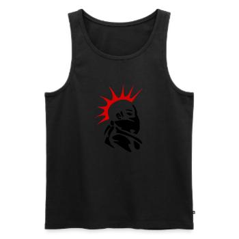 Punk - Männer Premium Bio Tank Top - Schwarz - Vorne - AI Model Male 178 light (178cm)