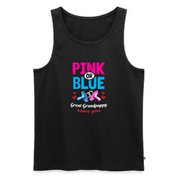 Pink or Blue Great-Grandpappy Loves You Gender - Men's Premium Organic Tank Top - black - Front - AI Model Male 178 light (178cm)
