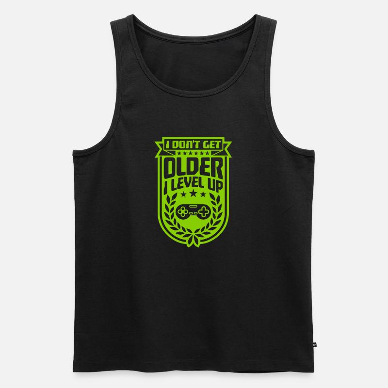 get older level up - Männer Premium Bio Tank Top - Schwarz