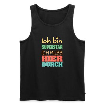 superstar - Männer Premium Bio Tank Top - Schwarz - Vorne - Michal (187cm)