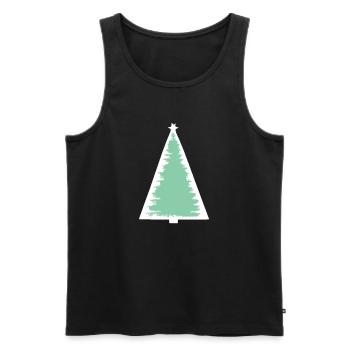 Christmas Tree Christmas Tree Winter Vector 8 - Men's Premium Organic Tank Top - black - Front - AI Model Male 178 light (178cm)