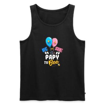 He or She Papy To Bee Best Dad Ever Fatherhood - Männer Premium Bio Tank Top - Schwarz - Vorne - Michal (187cm)