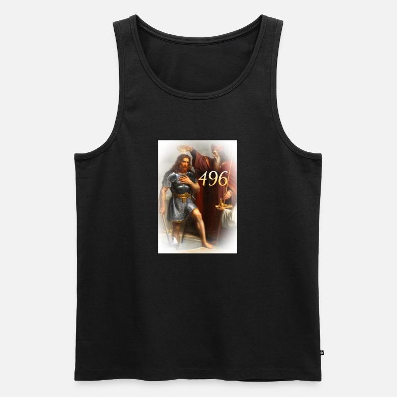 Batême de Clovis 496 - Männer Premium Bio Tank Top - Schwarz