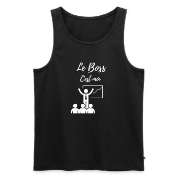 C est moi le Boss - Débardeur bio Premium Homme - noir - Devant - AI Model Male 178 light (178cm)