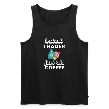 Bitcoin Trading Crypto Aktien - Männer Premium Bio Tank Top - Schwarz - Vorne - Michal (187cm)