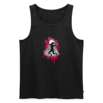 Badminton - Männer Premium Bio Tank Top - Schwarz - Vorne - Michal (187cm)