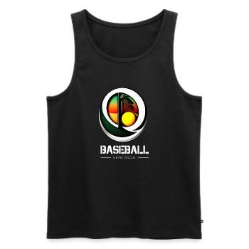 Beautiful tshirt for baseball fans - Men's Premium Organic Tank Top - black - Front - AI Model Male 178 light (178cm)