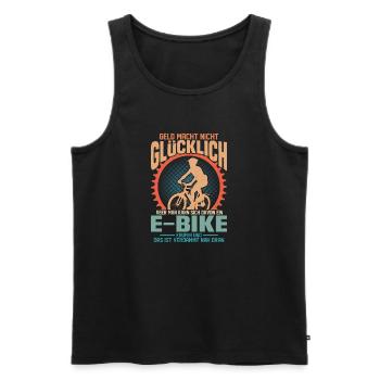 Man kann sich davon ein E-Bike kaufen EBike Elektr - Männer Premium Bio Tank Top - Schwarz - Vorne - Michal (187cm)