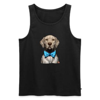 Labradorbesitzer Hundewelpe Labrador Retriever - Männer Premium Bio Tank Top - Schwarz - Vorne - Michal (187cm)