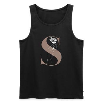 Magischer Schmetterlingsbuchstabe - Männer Premium Bio Tank Top - Schwarz - Vorne - AI Model Male 178 light (178cm)