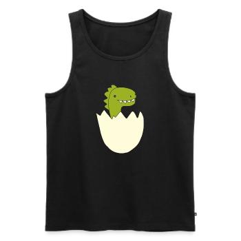 Dino Baby - Men's Premium Organic Tank Top - black - Front - AI Model Male 178 light (178cm)