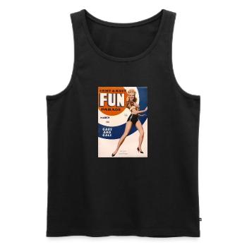 Vintage Pin-up Armee und Marine - Männer Premium Bio Tank Top - Schwarz - Vorne - AI Model Male 178 light (178cm)