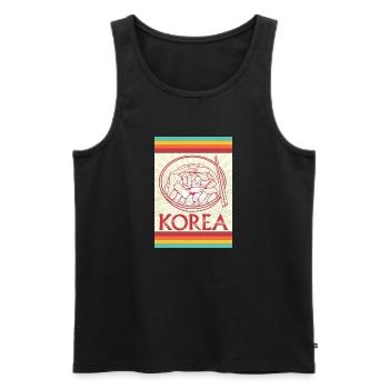 Korean Bibimbap Cuisine Dish Ramen Rice - Men's Premium Organic Tank Top - black - Front - AI Model Male 178 light (178cm)