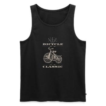 Cycliste - Débardeur bio Premium Homme - noir - Devant - Michal (187cm)