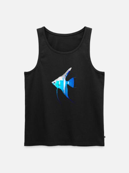scalare fish, Skalar fisch süßwasser aquarium - Mannen Premium Bio Tanktop - zwart