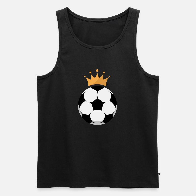 Fussball König Logo - Männer Premium Bio Tank Top - Schwarz