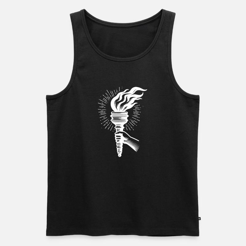 Fackelträger - Männer Premium Bio Tank Top - Schwarz