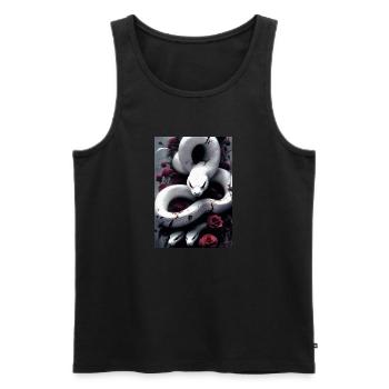 snake - Men's Premium Organic Tank Top - black - Front - Michal (187cm)