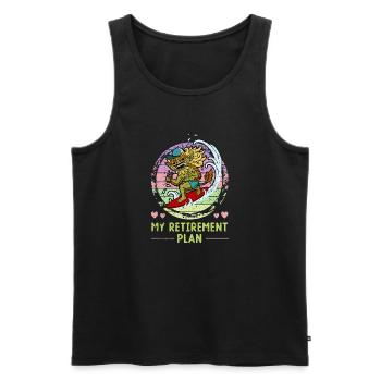 Bali Surfer Barong Summer Indonesia Holidays - Men's Premium Organic Tank Top - black - Front - AI Model Male 178 light (178cm)