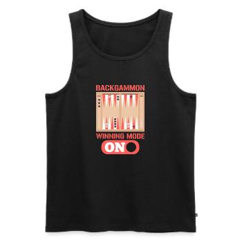 Backgammon Winning Mode On Board Gaming - Men's Premium Organic Tank Top - black - Front - Michal (187cm)