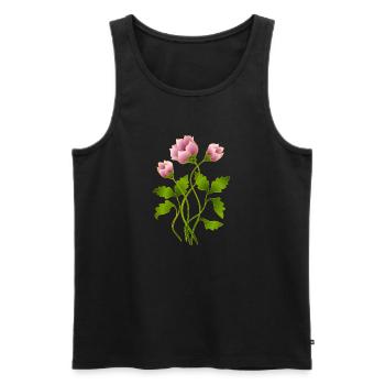 Fleur - Débardeur bio Premium Homme - noir - Devant - Michal (187cm)