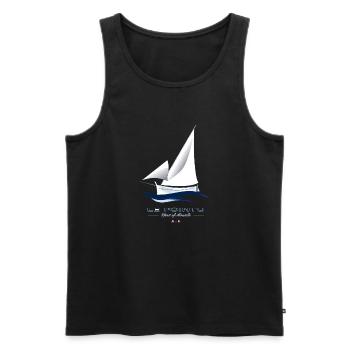 Traditionelles Boot "Le Pointu" - Männer Premium Bio Tank Top - Schwarz - Vorne - AI Model Male 178 light (178cm)