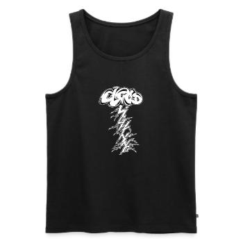 Stormy weather (black and white) - Men's Premium Organic Tank Top - black - Front - AI Model Male 178 light (178cm)