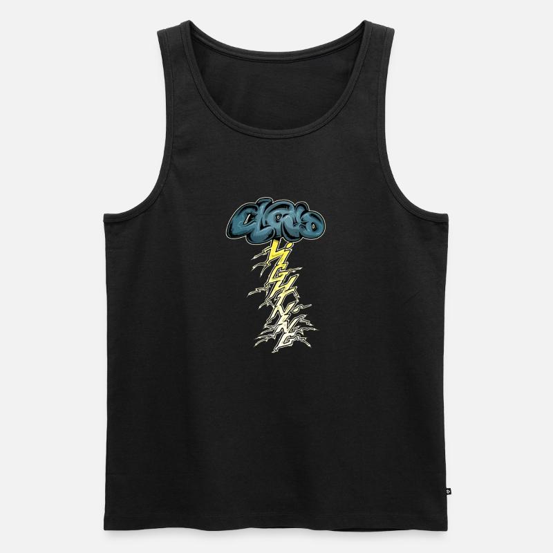 Sturmwetter - Männer Premium Bio Tank Top - Schwarz