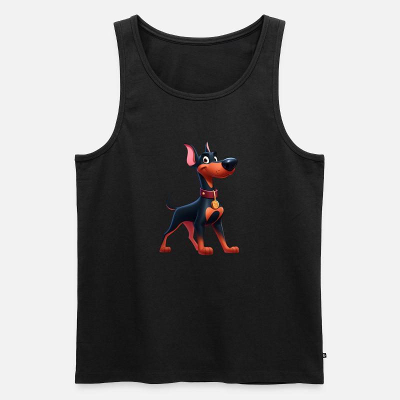 Dobermann 3 - Männer Premium Bio Tank Top - Schwarz
