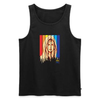 Positive, positive mind vibes life - Débardeur bio Premium Homme - noir - Devant - AI Model Male 178 light (178cm)