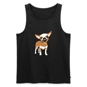 Chihuahua Little Dog Nasty Crunch Annoying Anger - Men's Premium Organic Tank Top - black - Front - AI Model Male 178 light (178cm)