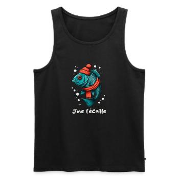J me l écaille - Débardeur bio Premium Homme - noir - Devant - AI Model Male 178 light (178cm)