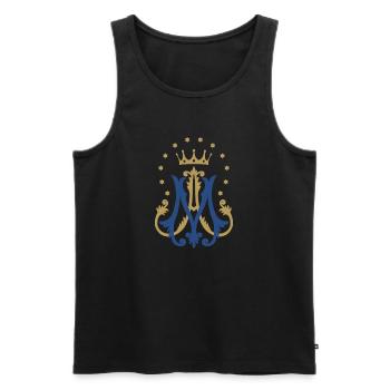 Auspice Maria - Débardeur bio Premium Homme - noir - Devant - AI Model Male 178 light (178cm)