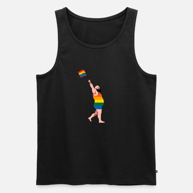 Pride Parade Champion SPREADLOVE - Männer Premium Bio Tank Top - Schwarz