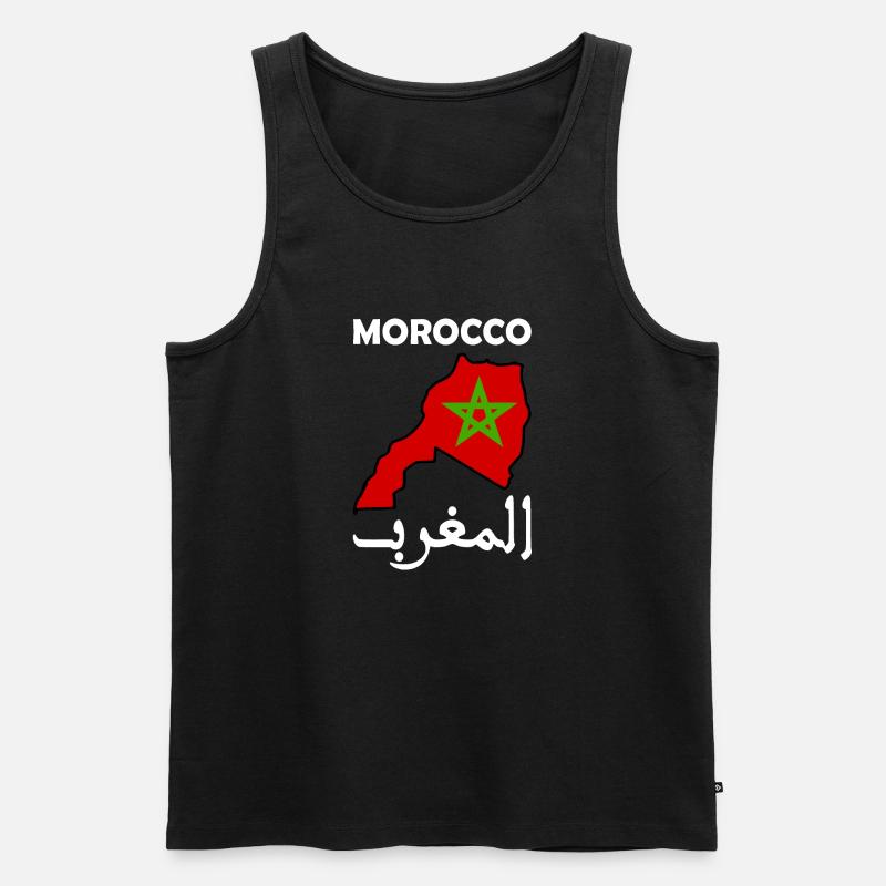 Marokko - Männer Premium Bio Tank Top - Schwarz