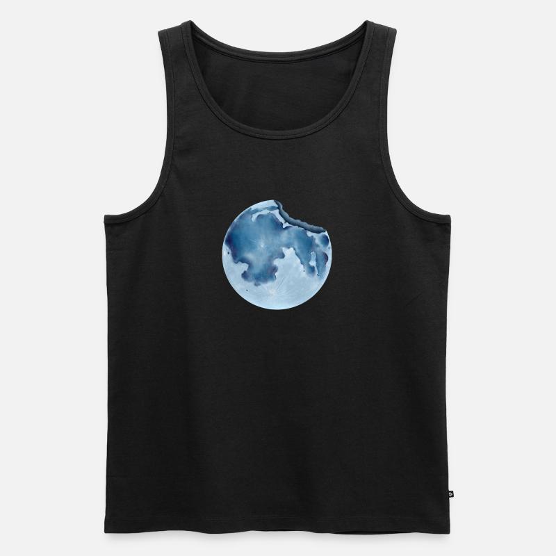 Zerbrochener Mond - Männer Premium Bio Tank Top - Schwarz