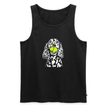 Cocker Spaniel Chien Chien Wilsigns - Débardeur bio Premium Homme - noir - Devant - AI Model Male 178 light (178cm)