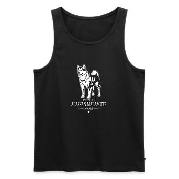 Alaskan Malamute Mom Dog Dog Wilsigns - Men's Premium Organic Tank Top - black - Front - AI Model Male 178 light (178cm)