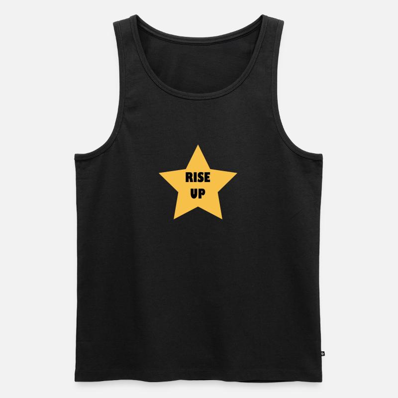 Aufgehen - Männer Premium Bio Tank Top - Schwarz