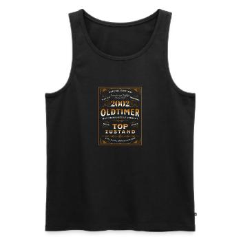 Oldtimer 21st birthday Frau Mann 2002 funny - Men's Premium Organic Tank Top - black - Front - Michal (187cm)