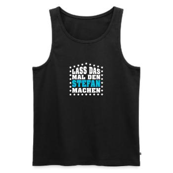 Lass das mal den MARTIN machen Vornamen Spruch - Männer Premium Bio Tank Top - Schwarz - Vorne - Michal (187cm)