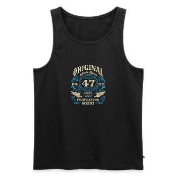 Original Lebende Legenden wurden 1976 geboren 47. - Männer Premium Bio Tank Top - Schwarz - Vorne - Michal (187cm)