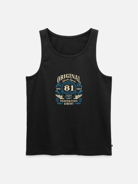 Original Lebende Legenden wurden 1942 geboren 81. - Männer Premium Bio Tank Top - Schwarz