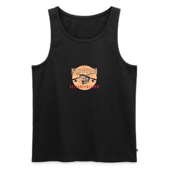 Angelurlaub Angeltour in Norwegen Geirangerfjord - Männer Premium Bio Tank Top - Schwarz - Vorne - Michal (187cm)