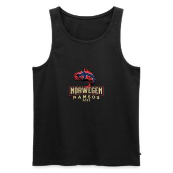Angelurlaub Angeltour in Norwegen Namsos - Männer Premium Bio Tank Top - Schwarz - Vorne - Michal (187cm)
