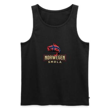 Angelurlaub Angeltour in Norwegen Smøla - Männer Premium Bio Tank Top - Schwarz - Vorne - AI Model Male 178 light (178cm)