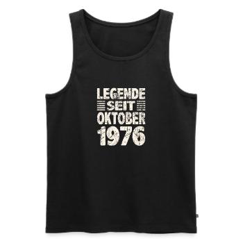 Oktober 1976 Legende seit 47 Jahren Mann Frau - Männer Premium Bio Tank Top - Schwarz - Vorne - Michal (187cm)