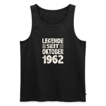 Oktober 1962 Legende seit 61 Jahren Mann Frau - Männer Premium Bio Tank Top - Schwarz - Vorne - Michal (187cm)