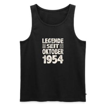 Oktober 1954 Legende seit 69 Jahren Mann Frau - Männer Premium Bio Tank Top - Schwarz - Vorne - Michal (187cm)
