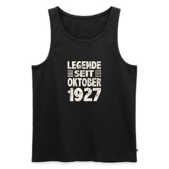 Oktober 1927 Legende seit 96 Jahren Mann Frau - Männer Premium Bio Tank Top - Schwarz - Vorne - Michal (187cm)